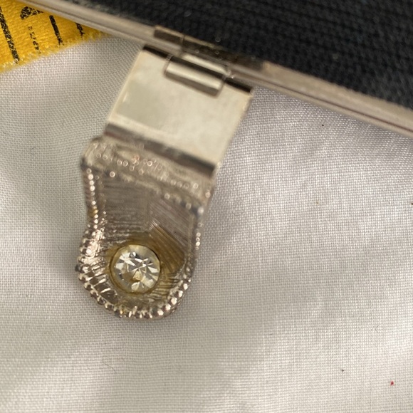 Elegant Black Clutch with Silver Accents - Picture 5 of 6